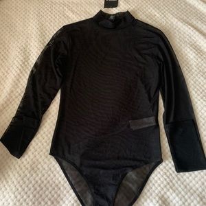 Long-sleeve Mesh Bodysuit